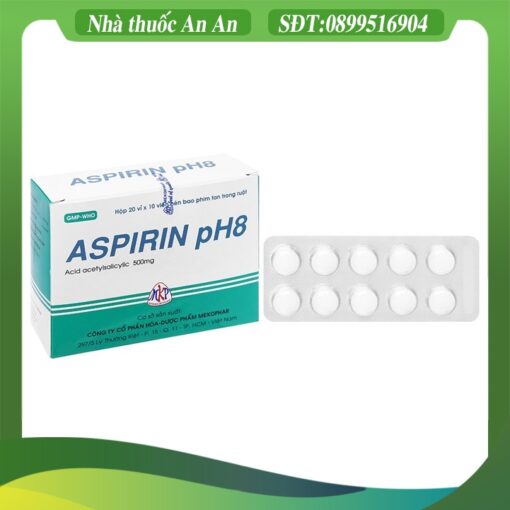Thuoc giam dau khang viem Aspirin pH8 500mg